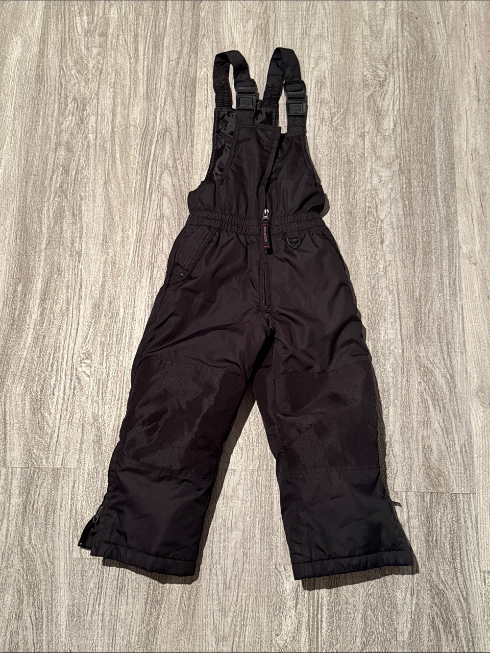 Kids Black Insulated Snow Bib Overalls